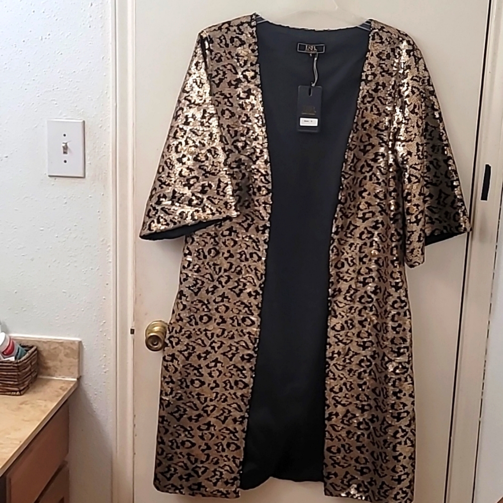 Sequined Cheetah Cardigan